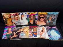 12 Vintage 1980s Playboy magazines Centerfolds