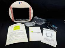 Hannspree 9.6" LCD Color TV MLB NY YANKEES LEATHER BASEBALL w/ Original Remote