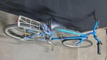 Vintage blue Mens Nishiki Pueblo bicycle Shimano Light Action gears Sugino MP 110 crank
