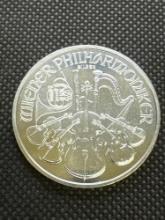 2008 1 Troy Oz .999 Fine Silver Philharmonic Bullion Coin
