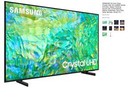 Samsung 43" 4K Crystal UHD CU8000 TV...
