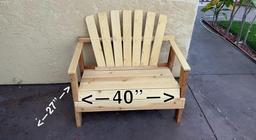New 4pcs Wooden Patio Furniture Outdoor Firepit Chair Lawn Set Hand Crafted