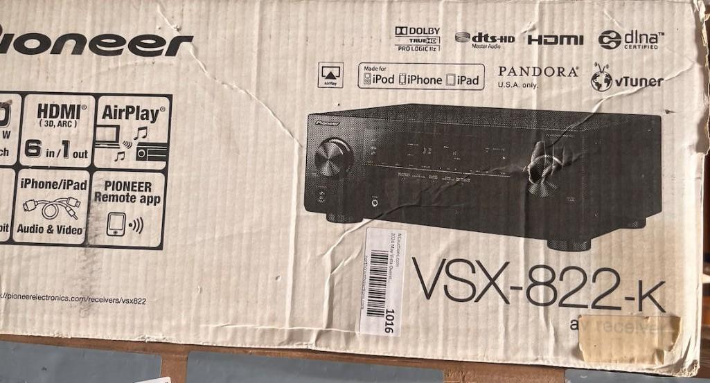 Pioneer VSX-822-K 5ch Home Theater Receiver 3D Ready w/ AirPlay