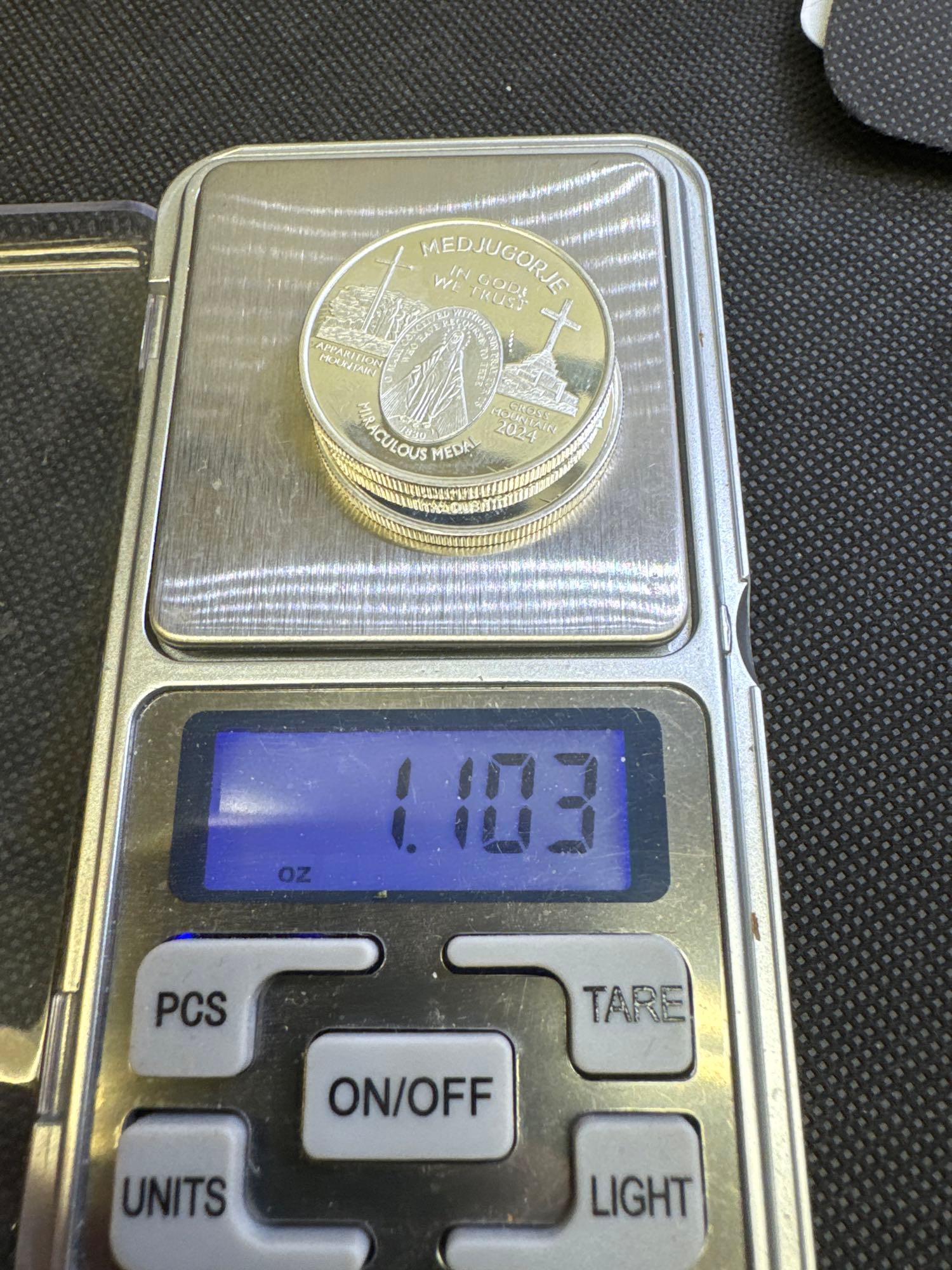 2x 1/2 Ounce 999 Fine Silver Queen Of Peace Bullion Coins