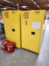 Flammable Cabinets Quantity 2 locking w/ Keys Oily Waste Can Quantity 2