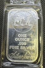 SilverTowne 1 Troy Ounce 999 Fine Silver Bullion Bar