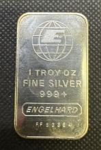 Engelhard 1 Troy Oz .999 Fine Silver Bullion Bar