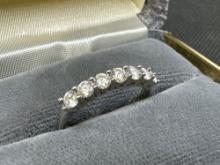 Stunning 925 Silver Moissanite diamond ring 2.23 Grams size 8