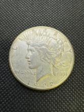 1922-S Silver Peace Dollar 90% Silver Coin 26.68 Grams