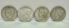 4 1922 PEACE SILVER DOLLARS P, D, &S All 3 Mint Marks included, 105.8g total nice lot!
