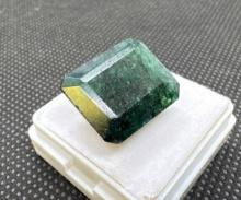 Emerald Cut Deep Green Emerald Gemstone 17.70ct
