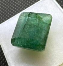 Square Cut Green Emerald Gemstone 9.25ct