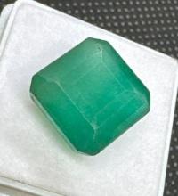 Square Cut Sea Green Emerald Gemstone 11.35ct