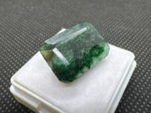 Emerald Cut Deep Green Emerald Gemstone 12.70ct