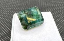 Emerald Cut Deep Green Emerald Gemstone 10.65ct