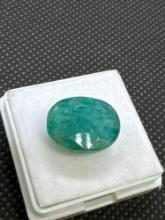 Oval Cut Sea Green Emerald Gemstone