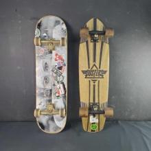 2 skateboards Dusters Cazh Cruiser Visual 8in