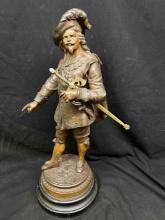 20in Metal Cast Musketeer Statue