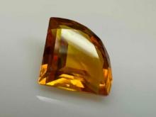 Beautifully Cut Orange Sapphire 6.7ct so many facets