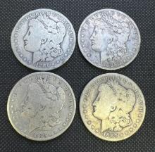 4x 1886 Morgan Silver Dollars 90% Silver Coins 102.85 Grams