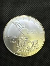 2005 US Mint Marines 90% Silver Coin 27.50 grams