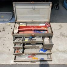 Vintage toolbox with contents