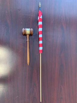 Newt Gingrich Gavel & American Flag