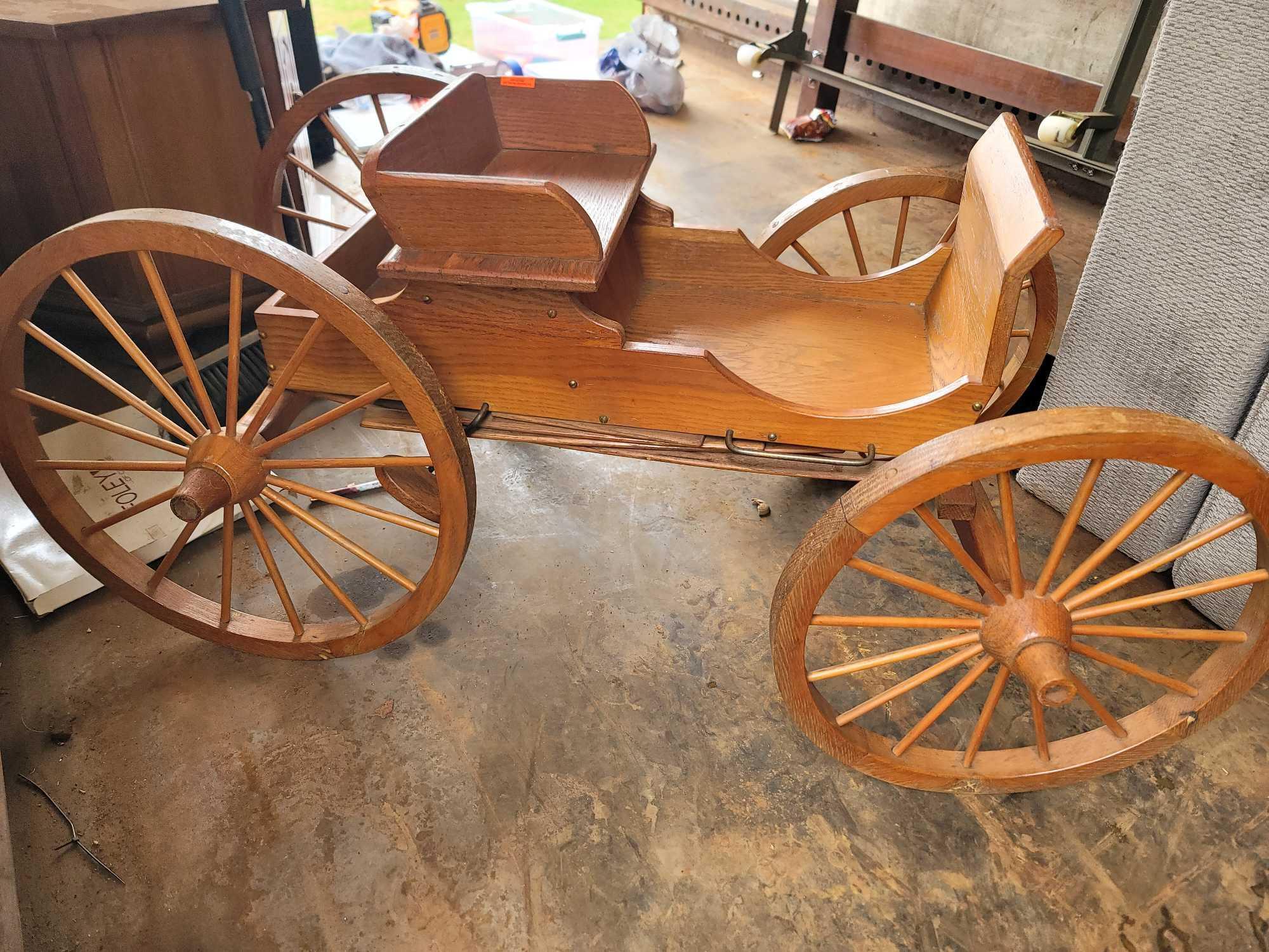 antique wooden wagon