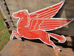 Mobil Gas Flying Red Horse Pegasus Metal Heavy Steel Sign Oil