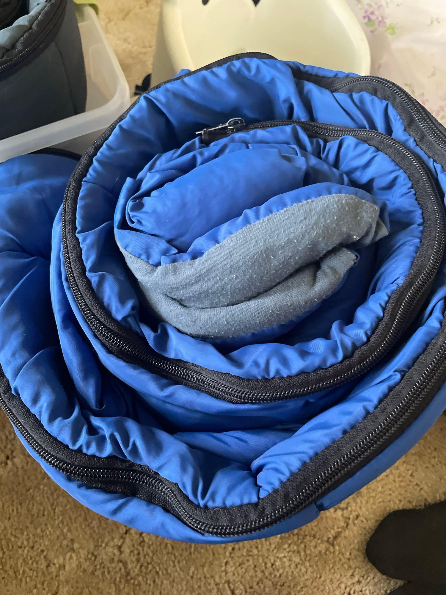 box of sleeping bags