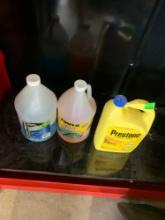 Washer Fluid, Antifreeze about half full.