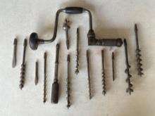 Vintage Hand Drill & Drill Bits
