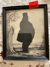 Wall decor of large man 7 1/2 inches x 9 w