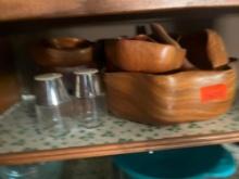 Wooden bowls and salt & pepper shaker