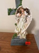 Home decor angel by the cross