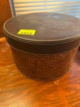 Leather Pattern hat box