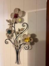 Metal wall decor, flower
