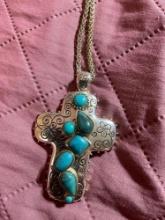 Silver and turquoise necklace