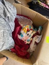 box of bed linens