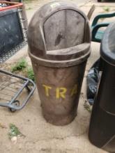 Rubbermaid trash can.