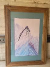 Native American painting framed 31x43
