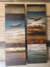 2- 20x61 canvas painting