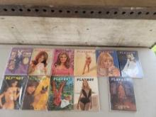 1968 partial complete year of vintage playboy magazines all in plastic