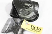 Tagua 1836 Black leather right handed holster for S&W Bodyguard 38, J-Frame S&W/ Ruger LCR and