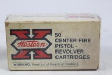 Vintage Western box of 38 Spl 158gr lead. Count 50.