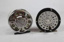 Two fly fishing reels. One Martin and one Cortland Sterling with fly line and backing. Used.