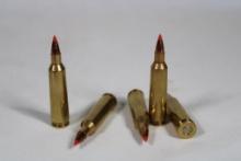 One partial box of Hornady 22-250 Rem 50 gr v-max (16 loaded and 3 brass) and one partial box of