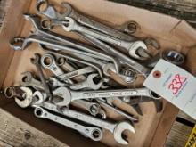 Flat of various combination wrenches