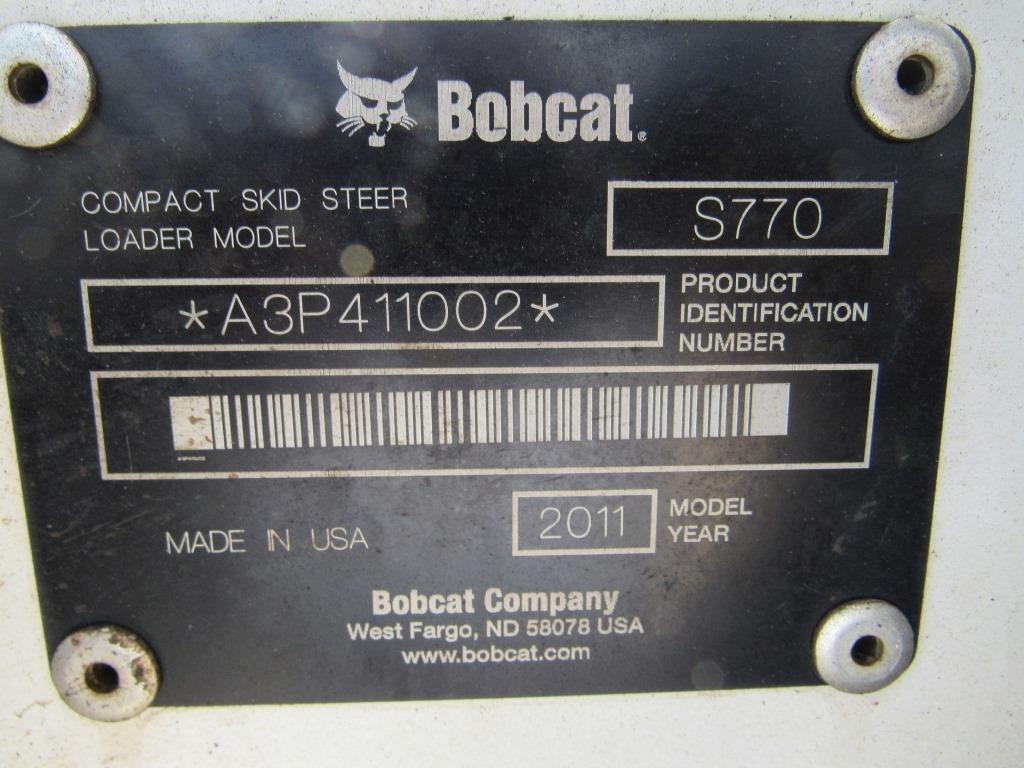 2011 Bobcat S770 Skid Steer
