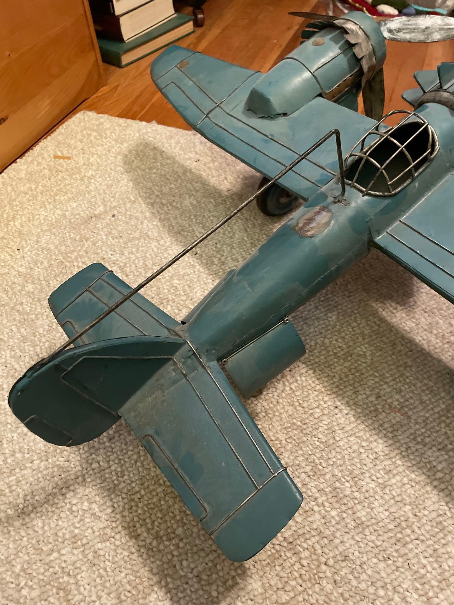 Vintage Large Metal Model Airplane